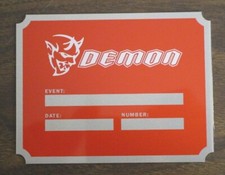 2018 DODGE DEMON PRESS RELEASE KIT METAL PLATE BLANK NEW YORK AUTO SHOW 2018 picture