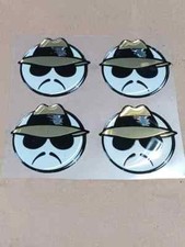 SET OF 4 NOS AUTHENTIC 2001 25th ANNIVERSARY DAYTON WIRE WHEEL LOWRIDER EMBLEMS picture