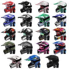 Youth Full Face Helmet DOT Kids Street Dirt Bike Off-Road Motocross ATV UTV picture