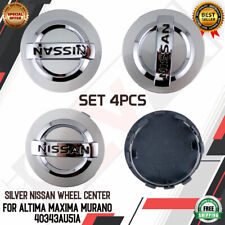 🔥🔥🔥Set of 4 Silver Nissan Wheel Center Cap 54mm for Altima Maxima 40343AU51A picture