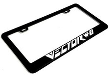 Vector W8 Metal License Plate Frame | Reflective White | Street Racing | Vintage picture