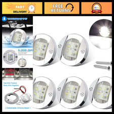 5Pcs 12V Marine Boat Interior LED Lights - Waterproof Round Transom & Anchor Lig picture