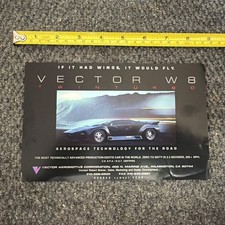1992 Vector W8 Technical Data Sheet Brochure picture