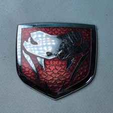 OEM Mopar Dodge Viper SRT-10 Red Viper Head Hood Medallion Emblem 2003-2006 picture