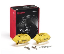Brembo FALH32 X-Style 4-Piston Front Caliper Kit Yellow for BMW 2/3/4 Series M2 picture