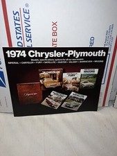 1974 CHRYSLER PLYMOUTH SALES BROCHURE DEALER CATALOG ALL MODELS FURY BARRACUDA picture