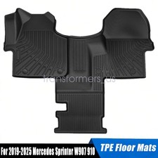 Floor Mats For 2019-2025 Mercedes Benz Sprinter 2500/3500 All Weather 1Pcs TPE picture