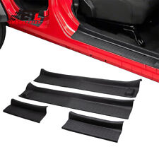 Door Sill Guards Kit Black Rubber Door Entry Guards For 18-23 Jeep Wrangler JL picture