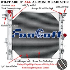 Aluminum 2-Row Radiator Fits 2007-17 Jeep Wrangler/2018 Jeep WrangleJK 3.6/3.8L picture