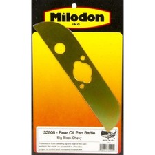 Milodon 32505, One Main Cap Oil Baffle for BB Chevy Steel Cadmium Plated picture