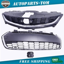 For 2017-2020 Chevrolet Sonic RS Front Bumper Upper Grille Lower Grill Black New picture