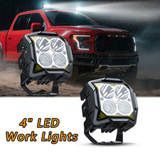 2PCS 4inch LED Work Light Bar 50W Spot Flood Backup Driving Pods Cube ATV picture