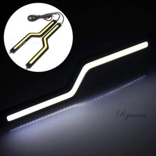 2Pcs White Z Shape COB LED Car DRL Driving Daytime Running Lamp Fog Light Strip picture