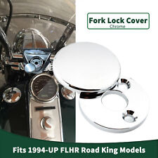 Waterproof Fork Lock Domed Chrome Cover For Harley 1994-up FLHR Road King Motor picture