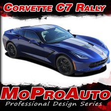 C7 RALLY 2014-2019 Chevy Corvette Racing Stripe Rally Hood Vinyl Graphic Stripes picture