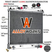 981 2 Rows Aluminum Radiator For 1987-1991 90 Dodge Dakota 2.2L 2.5L 3.9L. picture