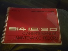 Original Model '75 Porsche 914 1.8/2.0 Owner's Manual & Maintenance Record picture