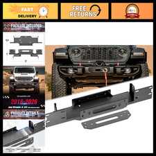 Heavy-Duty Winch Mounting Plate for Jeep Wrangler JL JLU 2018-2026, 12000lb Capa picture