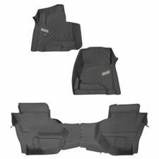 2014-2018 Chevrolet Silverado Crew Cab Front & Rear Floor Liner Package Black OE picture