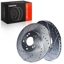A-Premium 11.10 inch (282mm) Front Drilled and Slotted Disc Brake Rotors picture