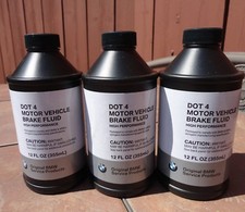 3X NEW BMW DOT4 Brake Fluid - 355mL 12FL OZ  81220142156 lot of 3 bottles picture