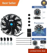 Durable 7-Inch 12V Radiator Cooling Fan with Mounting Kit - Quiet Operation picture