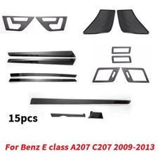 15PCS Brush Black Interior Cover Trim Decor For Benz E class A207 C207 2009-2013 picture
