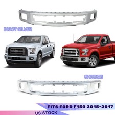 NEW Painted For 2015-2017 Ford F-150 F150 Front Bumper Bar Chrome / Ingot Silver picture