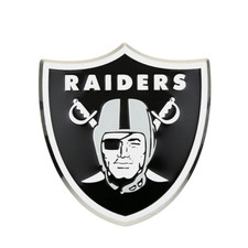 AUTHENTIC NFL RAIDERS Auto Car Truck SUV VAN Heavy Duty Real Chrome Metal Emblem picture