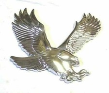 Cutout 3D Eagle Accent Beak Facing Right Chrome Plastic 7