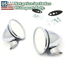 NEW PAIR CHROME DOOR MIRROR 2 PIECES LEFT RIGHT For LANCIA AURELIA 1950-1958 picture