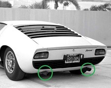 Lamborghini Miura P400 exhaust tips, exact to original (QTY2) picture