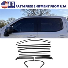 12pcs Window Sill Strips Moldings For GMC Sierra 1500 Crew Cab 2019-2026 4Door picture