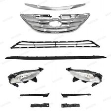 10PC For Sonata 2011-2014 Upper Lower Grille Fog lamps Bumper Retainer Brackets picture