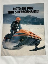 Vintage 1982 MOTO-SKI Snowmobile Sales Brochure Dealership Salesman Pamphlet picture