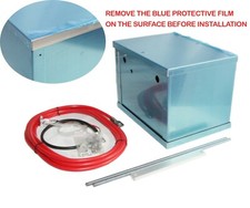 Universal Complete Aluminum Battery Box Relocation Kit W/Cables SILVER picture