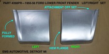 1955,1956 FORD LOWER FENDER SECTION #268PR. LEFT /RIGHT SET. EMS AUTO picture