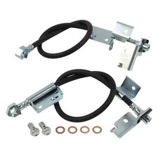 2PCS Hydraulic Brake Lines Hoses Front Driver & Passenger Side For GMC Chevy picture