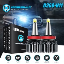 8 Sides H11 H9 LED Headlight Low Beam Bulb Kit 2400W 380000LM Super Bright 6500K picture