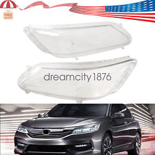For Honda Accord 2013-15 Left&Right Headlight Lens Cover Headlamp Lenses Clear picture