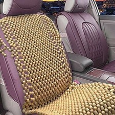 Zone Tech Natural Wooden Beaded Car Seat Cover Massage Cool Cushion  picture