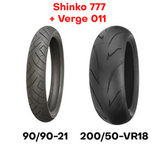 New Shinko 777 011 Verge Tire Set Front Rear 90/90-21 21