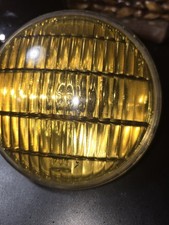 Vintage GE Amber Sealed Beam Fog Light Bulb 4-1/2