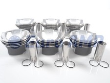 6pcs Piston w/ Rings Audi A6 A7 A8 S4 S5 Q5 Q7 3.0L V6 S/C EA837 06E107065DM picture