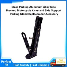 MotorcycleUniversal Adjustable CNC Metal Side Stand Kickstand Foot Bracket black picture