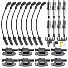 8PCS Square Ignition Coil & Spark Plug &Wires For Chevy Silverado 1500 Tahoe GMC picture