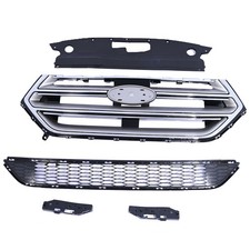 5PC For Edge 2015-2018 Front Upper Lower Chrome Grille Mesh Bumper Brackets picture