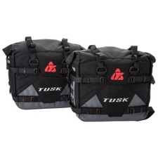 Tusk Pilot Adventure Motorcycle Pannier Bags Black/Grey picture