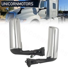 Pair Chrome Door Mirror Heated Fit International Harvester LT LT625 Left+Right picture