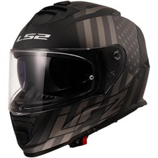 LS2 Adult's Assault Flag Full Face Helmet - Black Gray - Large - 800-1214 picture